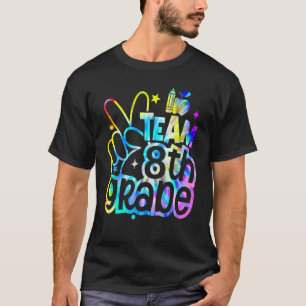 Achte achte Klasse gefärbte Krawatte zurück zum Sc T-Shirt