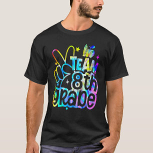 Achte achte Klasse gefärbte Krawatte zurück zum Sc T-Shirt