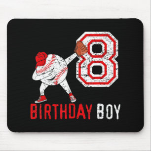 Achte Geburtstagsgeschenk T-Shirt 8. Baseball Gebo Mousepad