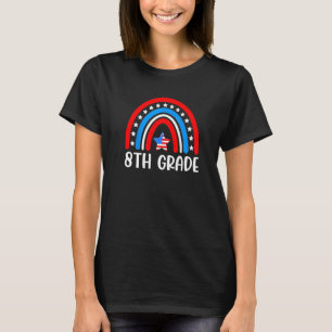 Achte Grade American Rainbow Kids Teacher Field Da T-Shirt