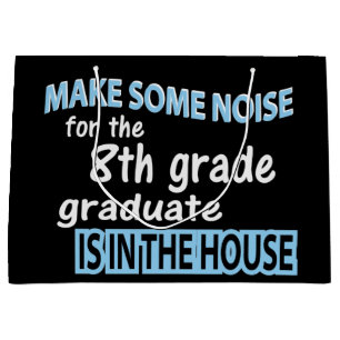 Achte Grade School Graduate Herzlichen Glückwunsch Große Geschenktüte