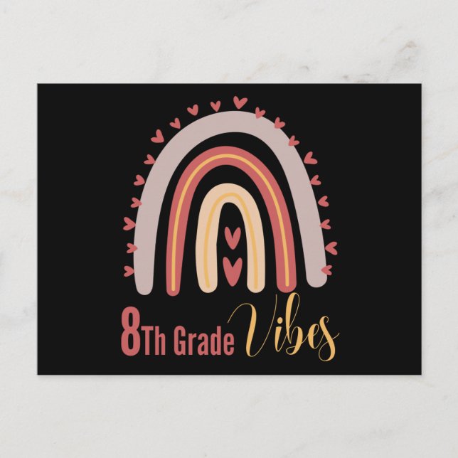 Achte Grade Vibes - Achte Klasse Squad Postkarte (Vorderseite)