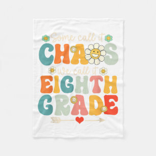 Achte-Klasse-Chaos-Shirt Lustiges Groovy 8. Klasse Fleecedecke