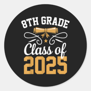 Achte Klasse CL of 2025 Graduate Student School Gr Runder Aufkleber