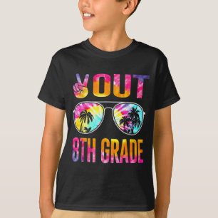 Achte Klasse Gefärbte Krawatte Abschluss am letzte T-Shirt