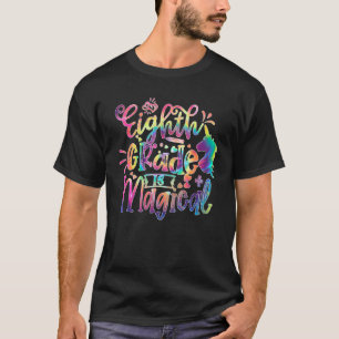 Achte Klasse ist magische Einhorn-Gefärbte Krawatt T-Shirt