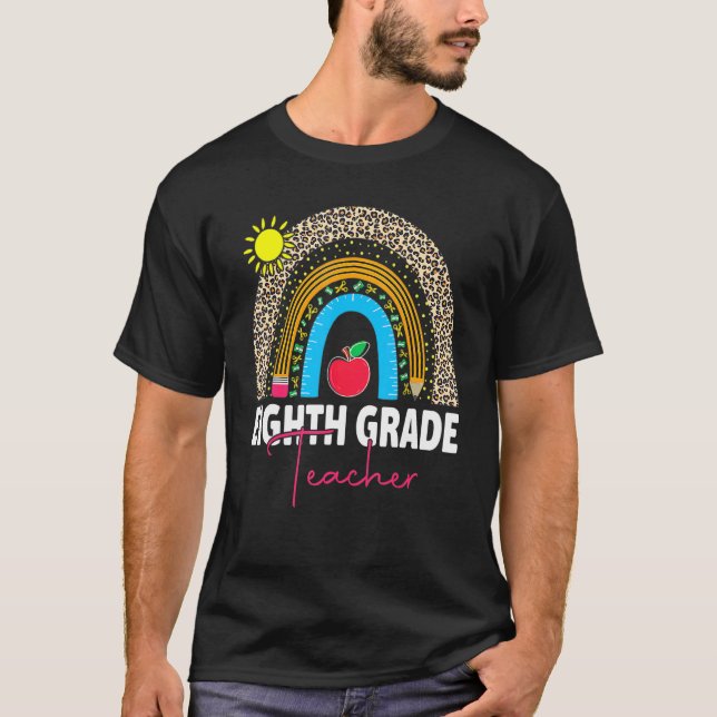 Achte Klasse Lehrer Team 8. Klasse Squad Rainbow T-Shirt (Vorderseite)