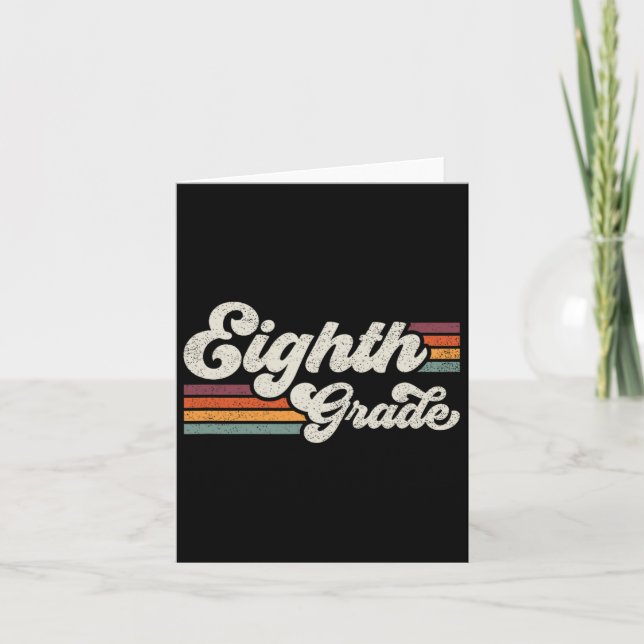 Achte Klasse Lehrer zurück zur Schule Karte (Vorderseite)