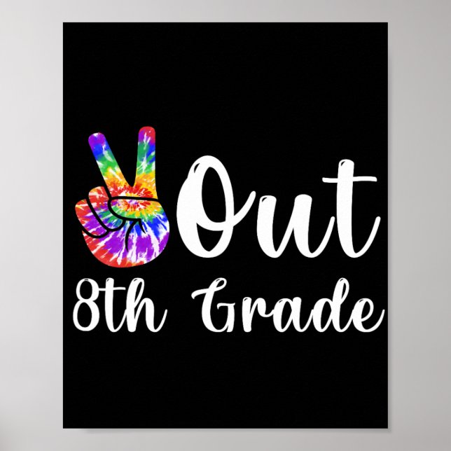 Achte Klasse letzter Tag Abschluss der Schule Poster (Vorne)