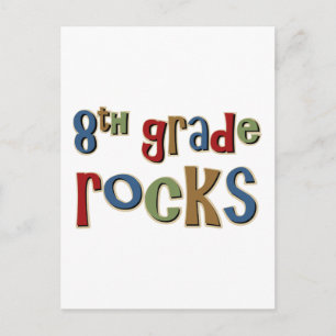Achte Klasse Rocks Postkarte