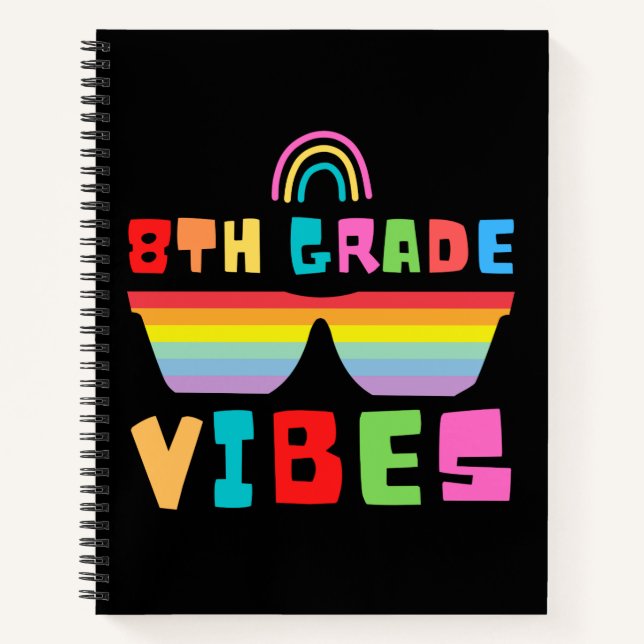 Achte Klasse vibes back to School Teacher & Studen Notizbuch (Vorderseite)