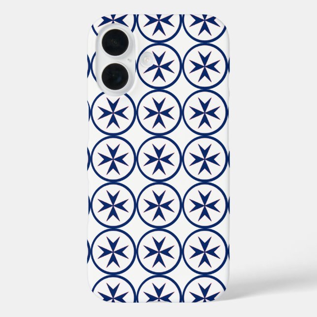 Achteckkreuz BLAU CORSAIR Case-Mate iPhone Hülle (Rückseite)