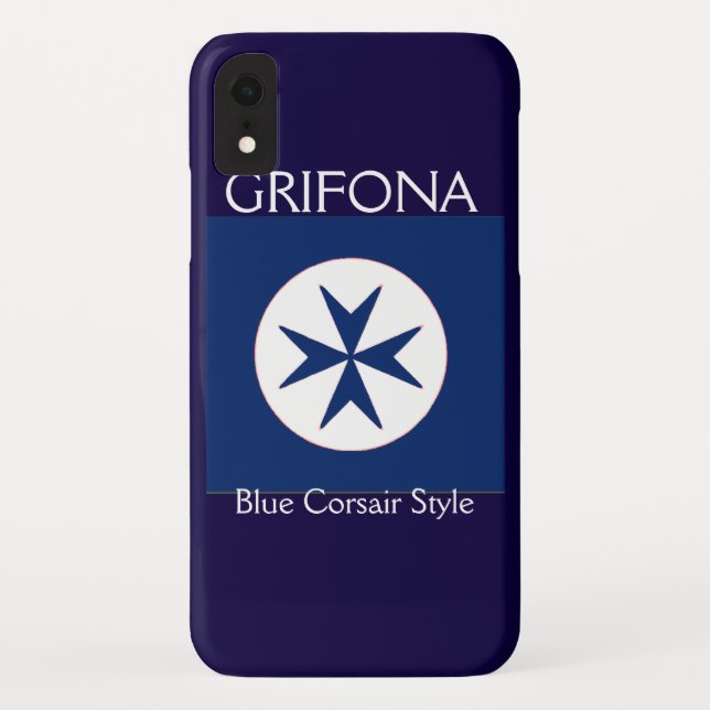 Achteckkreuz BLAU CORSAIR Case-Mate iPhone Hülle (Rückseite)