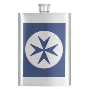 Achteckkreuz BLAU CORSAIR Flachmann