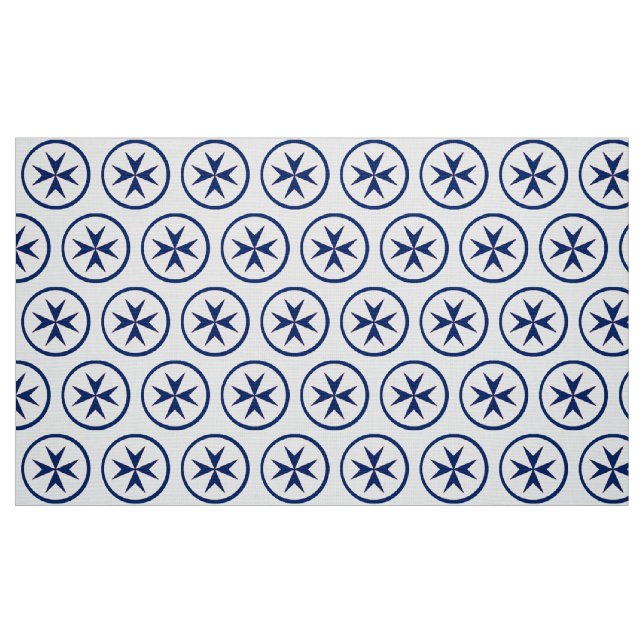 Achteckkreuz BLAU CORSAIR Stoff (Fat Quarter (45,7 x 55,9 cm))
