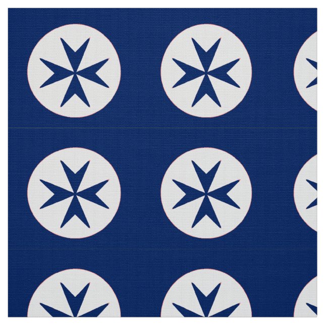 Achteckkreuz BLAU CORSAIR Stoff (Muster)