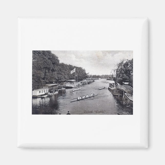 Achten Crew Rowing, Oxford England Vintag Magnet (Vorne)