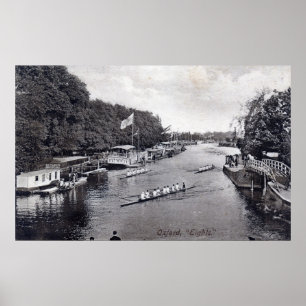 Achten Crew Rowing, Oxford England Vintag Poster
