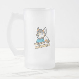 Achten Sie auf das Geschenk des Greymuzzle Furry F Mattglas Bierglas