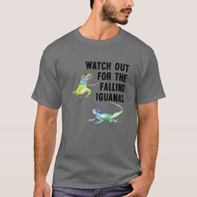 Achten Sie auf die abnehmenden Iguanas, den witzig T-Shirt (Vorderseite)