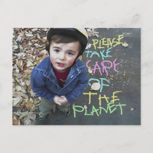Achten Sie auf die Erde Postkarte