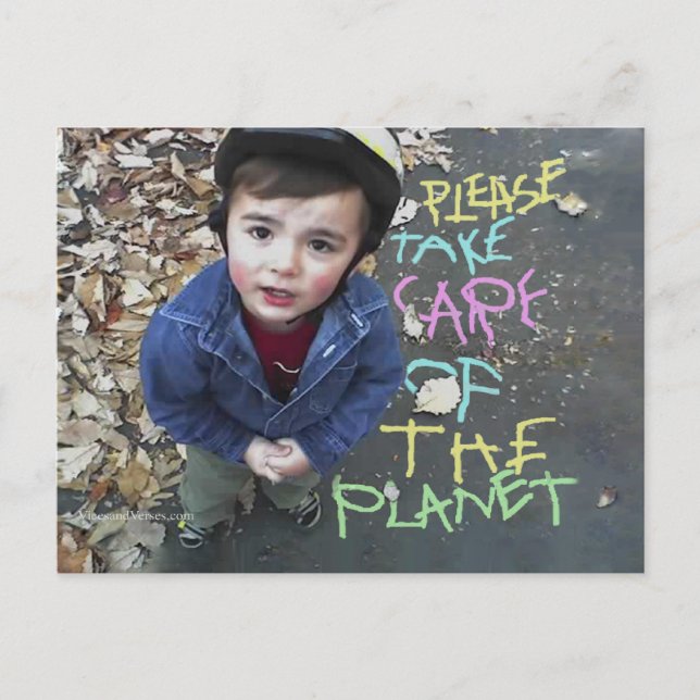 Achten Sie auf die Erde Postkarte (Vorderseite)