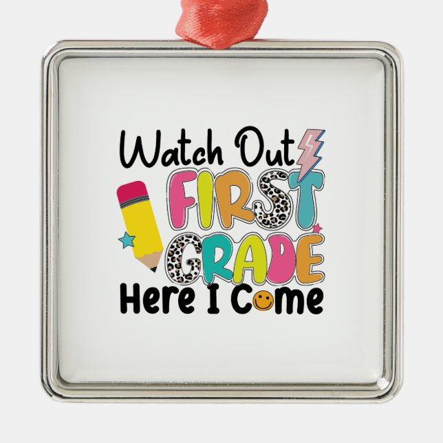 Achten Sie auf die erste Note, die ich bekomme Ornament Aus Metall (Vorne)