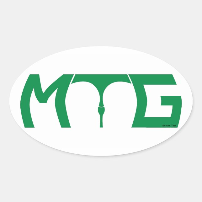 Achten Sie auf die Lücke - grüner Textaufkleber Ovaler Aufkleber (Vorderseite)