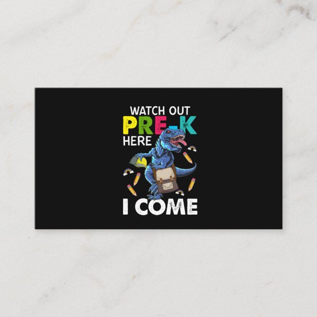 Achten Sie auf die Vorbereitungen hier komme ich Visitenkarte (Vorderseite)