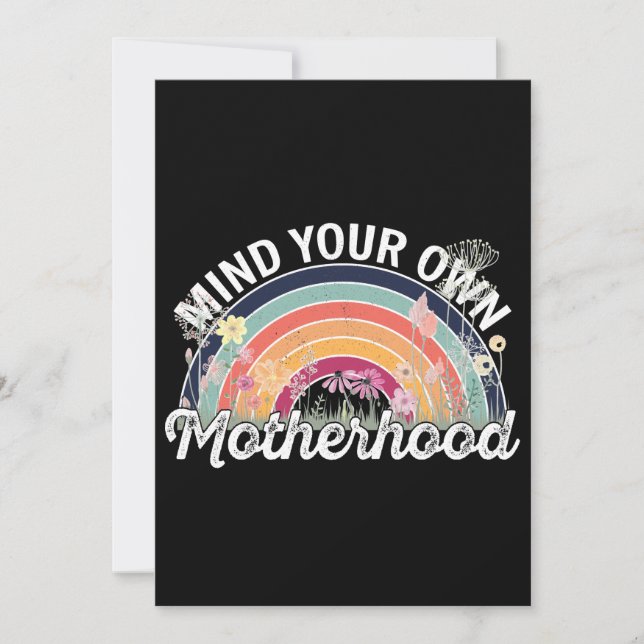 Achten Sie auf Ihre eigene Mutterschaft, Muttertag Einladung (Vorderseite)