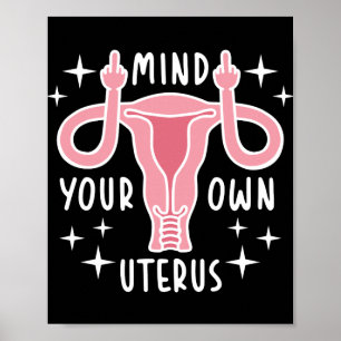 Achten Sie auf Ihre eigene Uterus Feminist Pro Wah Poster