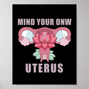Achten Sie auf Ihre eigene Uterus Pro Wahl Feminis Poster