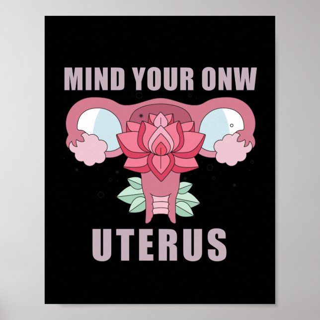Achten Sie auf Ihre eigene Uterus Pro Wahl Feminis Poster (Vorne)