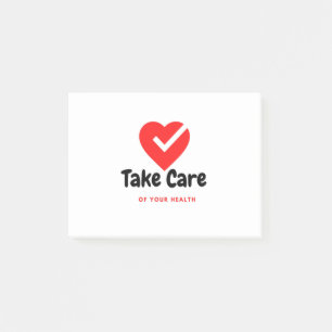 Achten Sie auf Ihre Gesundheit Post-it Klebezettel