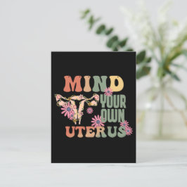 Achten Sie auf Ihren eigenen Uterus Postkarte