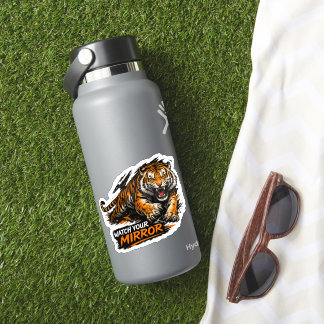 Achten Sie auf Ihren Spiegel Tiger Aufkleber