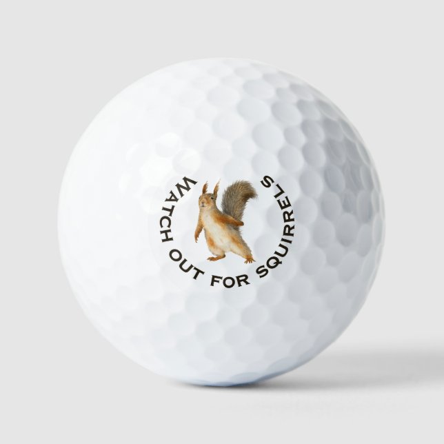 Achten Sie auf lustige braune Eichhörnchen  Golfball (Vorderseite)