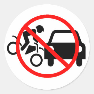 Achten Sie auf Motorräder Runder Aufkleber