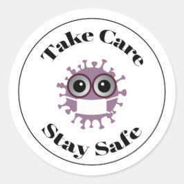 Achten Sie darauf, dass der abgesicherte Masketvir Runder Aufkleber