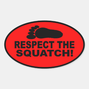 ACHTEN SIE DEN SQUATCH! Sieht aus wie ein PRO in B Ovaler Aufkleber