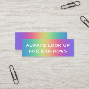 Achten Sie immer auf Rainbows Mini Business Cards Visitenkarte