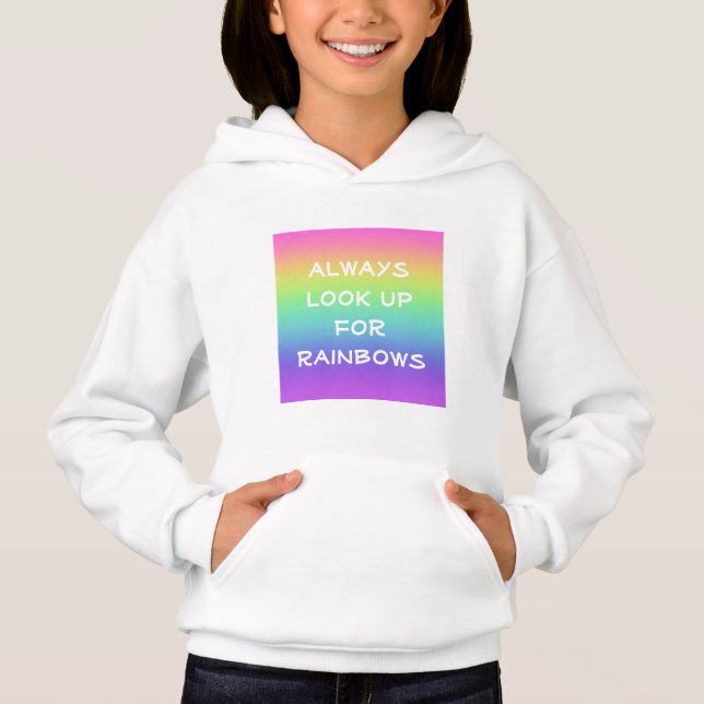 Achten Sie immer auf Regenbogen Hoodie (Vorderseite)