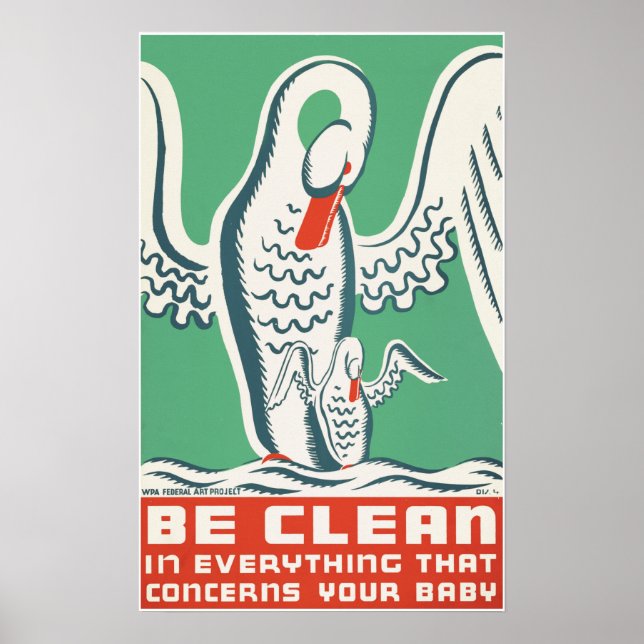 Achten Sie in allem, was Ihr Baby WPA betrifft, au Poster (Vorne)