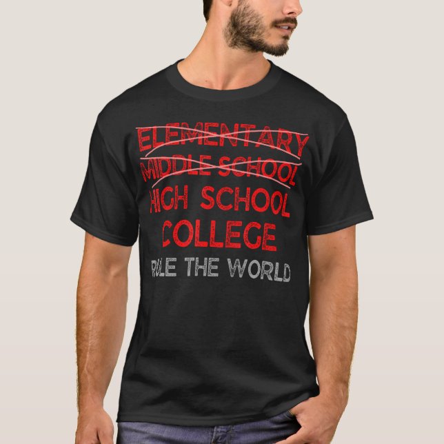 Achter Abschluss Funny Middle School Graduatio T-Shirt (Vorderseite)