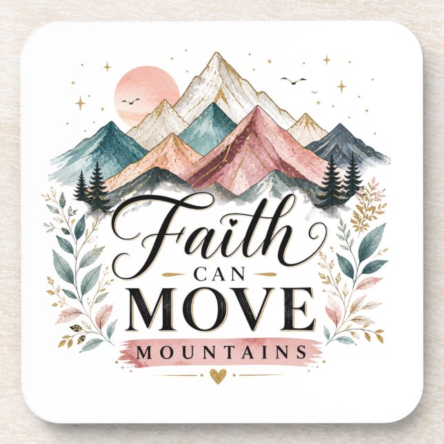 Achterbahn Faith Can Move Mountains  Getränkeuntersetzer (Vorderseite)