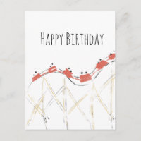 Achterbahn Handgezeichneter Geburtstag