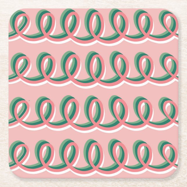 Achterbahn mit Schleifen Rechteckiger Pappuntersetzer (Vorderseite)