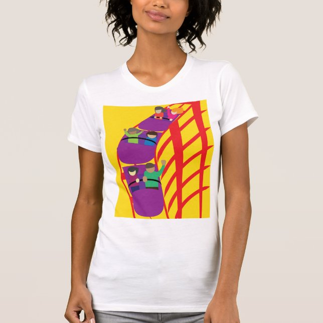 Achterbahn Nahaufnahme T-Shirt (Vorderseite)