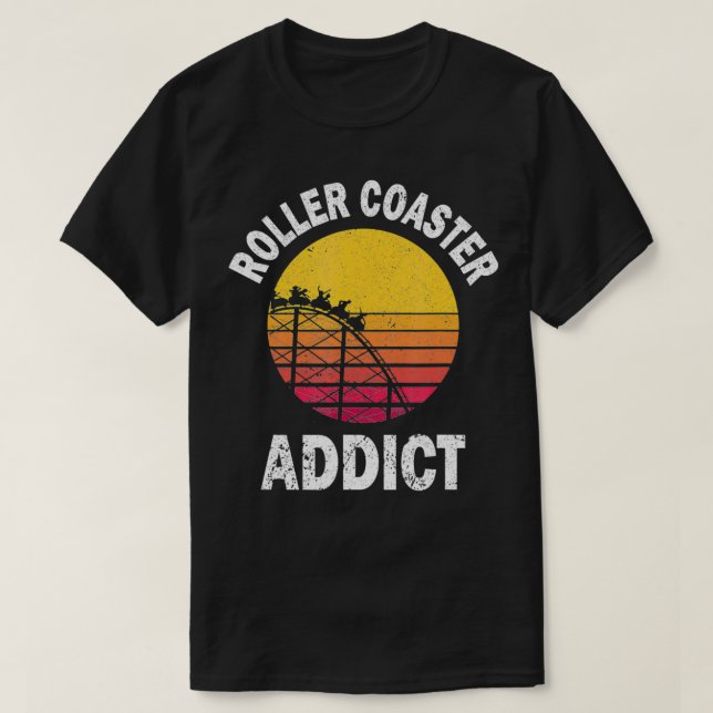 Achterbahn Sucht Lustiges Freizeitpark Team Oder T-Shirt (Design vorne)