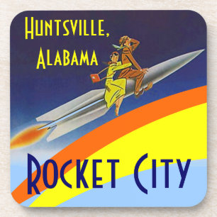 Achterbahn Vintage Rocket City Huntsville Alabama Untersetzer